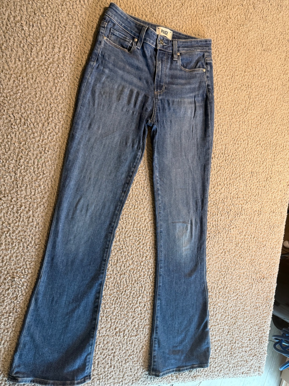 PAIGE Medium Blue Flare Jeans
